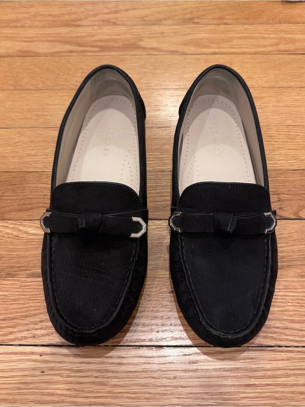 Cole Haan Evelyn Driver, Black Nubuck, Sz 8.5